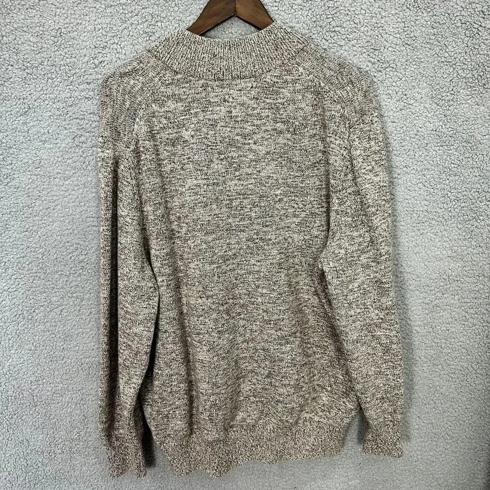 Oak Hill 1/4 Zip Pullover Sweater Mens 2XL  Brown Cotton Heritage Preppy Capsule